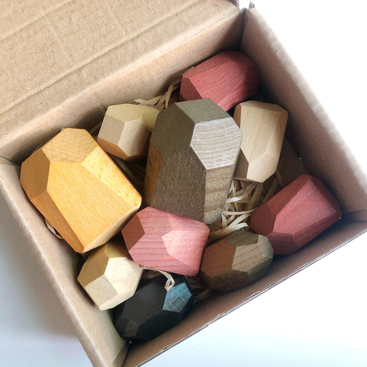 NEW✨ Wooden Balancing Stones (10pcs Forest Colour)