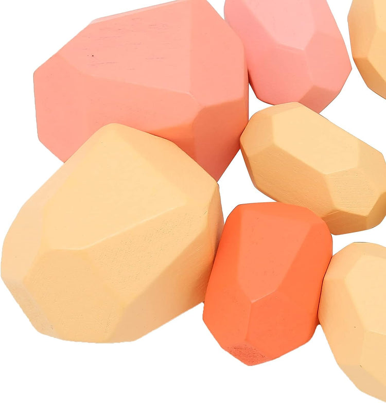 NEW✨ Wooden Balancing Stones (10pcs Pumpkin Colour)