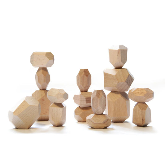 NEW✨ Wooden Balancing Stones (16pcs Beech Colour)