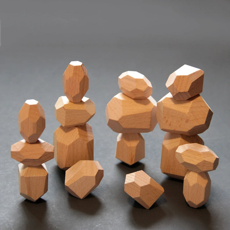 NEW✨ Wooden Balancing Stones (16pcs Beech Colour)