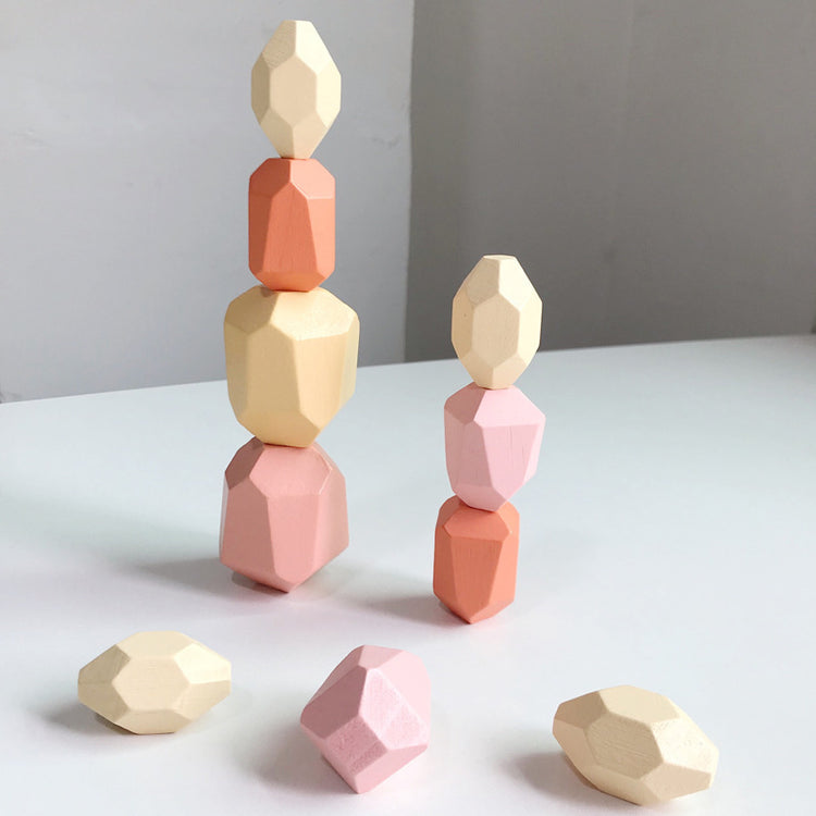 NEW✨ Wooden Balancing Stones (10pcs Pumpkin Colour)