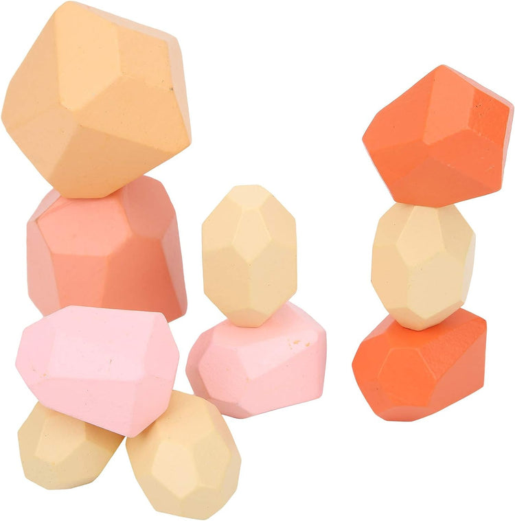 NEW✨ Wooden Balancing Stones (10pcs Pumpkin Colour)